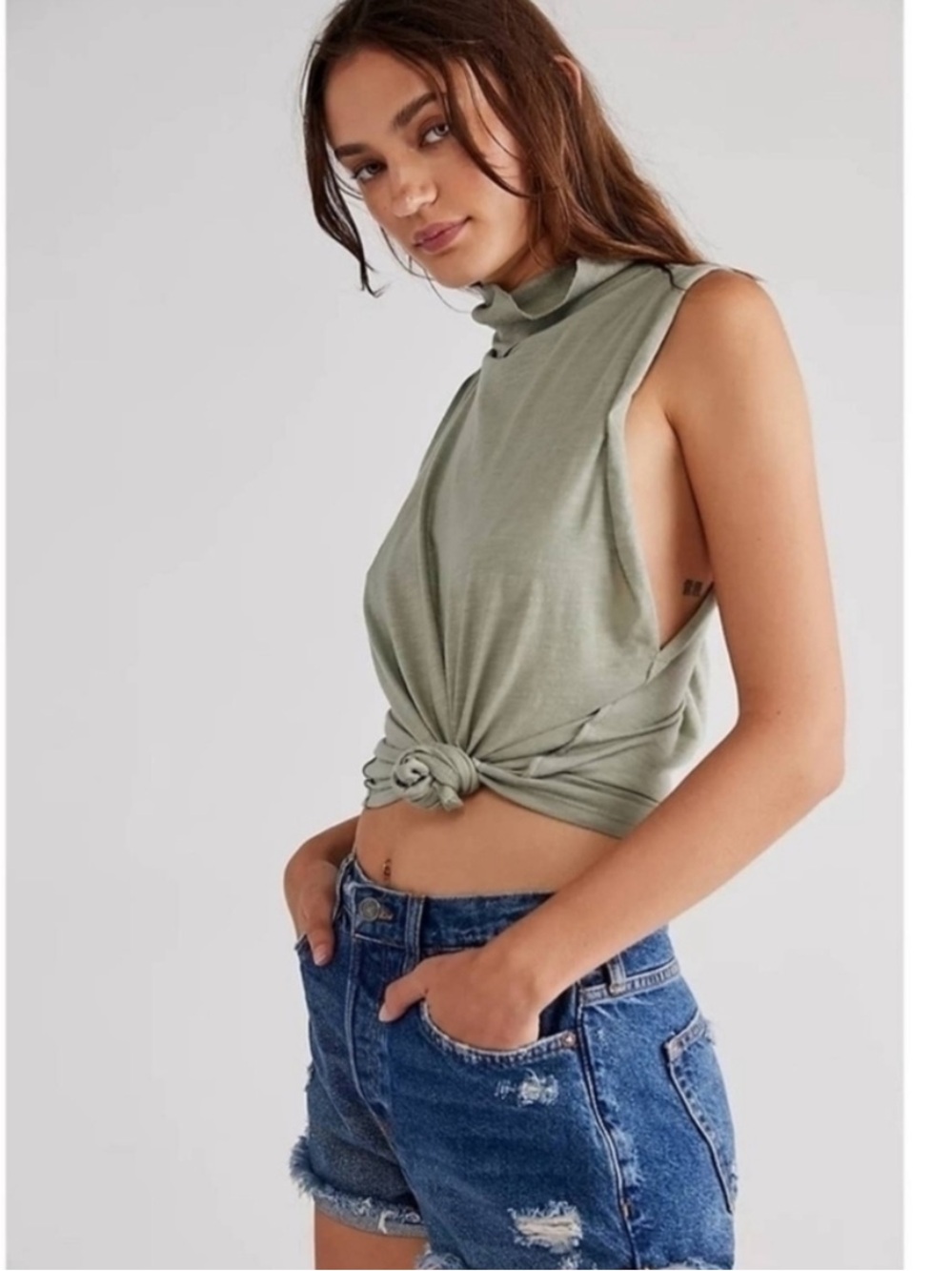 Free People Xena Tank - Seagrass